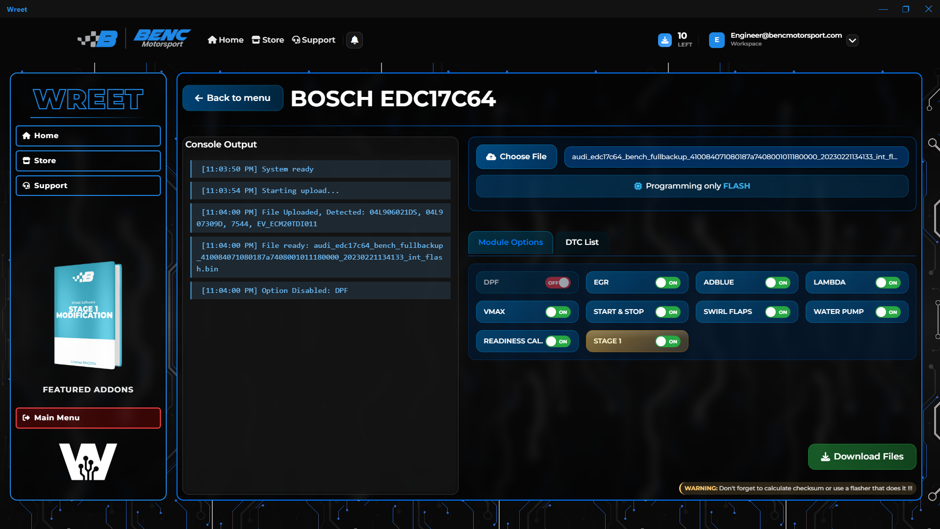 Wreet interface preview