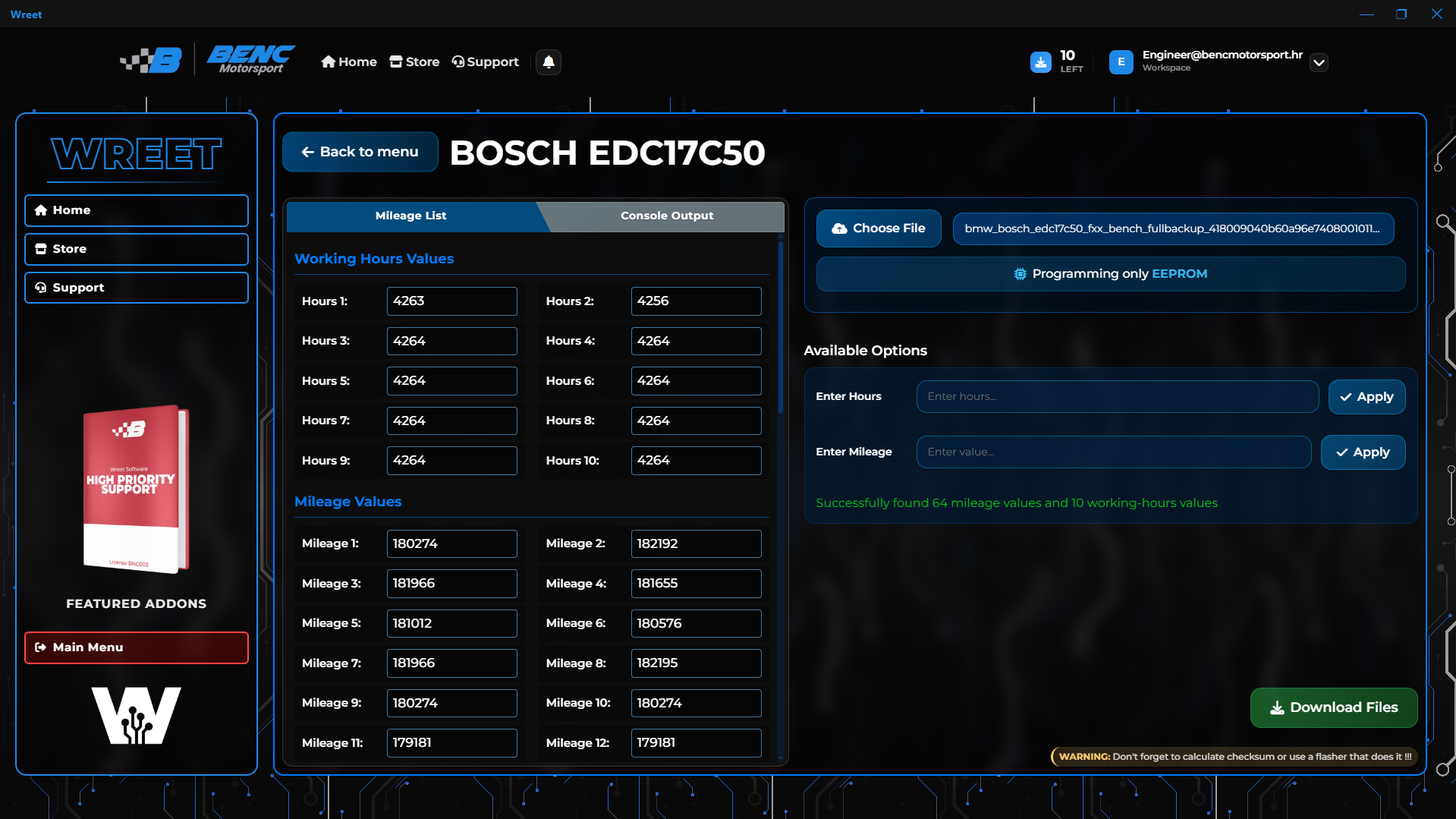 Wreet interface preview